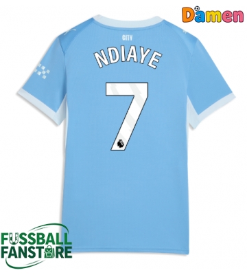 Manchester City Iliman Ndiaye #7 Replik Heimtrikot Damen 2026-27 Kurzarm